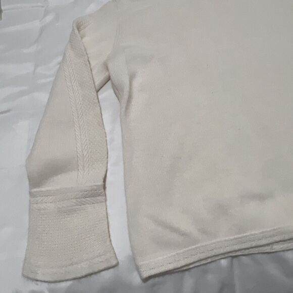 NWT Charter Club MOP Button Detail White WOOL ANGORA Blend Sweater Turtleneck XL - Picture 13 of 15